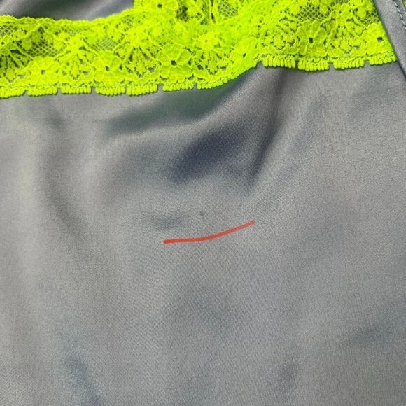 Superdown Adele Lace Up Cami Top Satin in Blue green Cropped Size XL Revolve Y2K - Picture 6 of 10